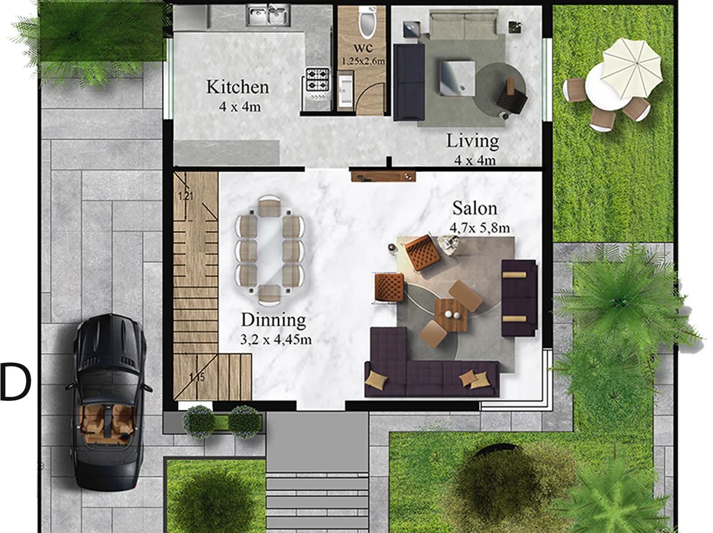 Villa 3: Ground floor
