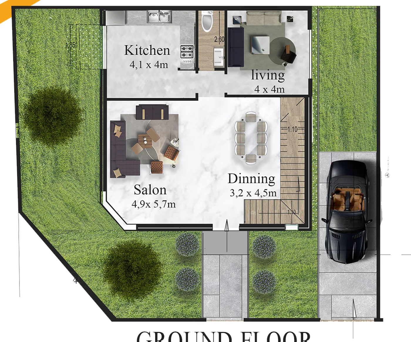 Villa 4: Ground floor