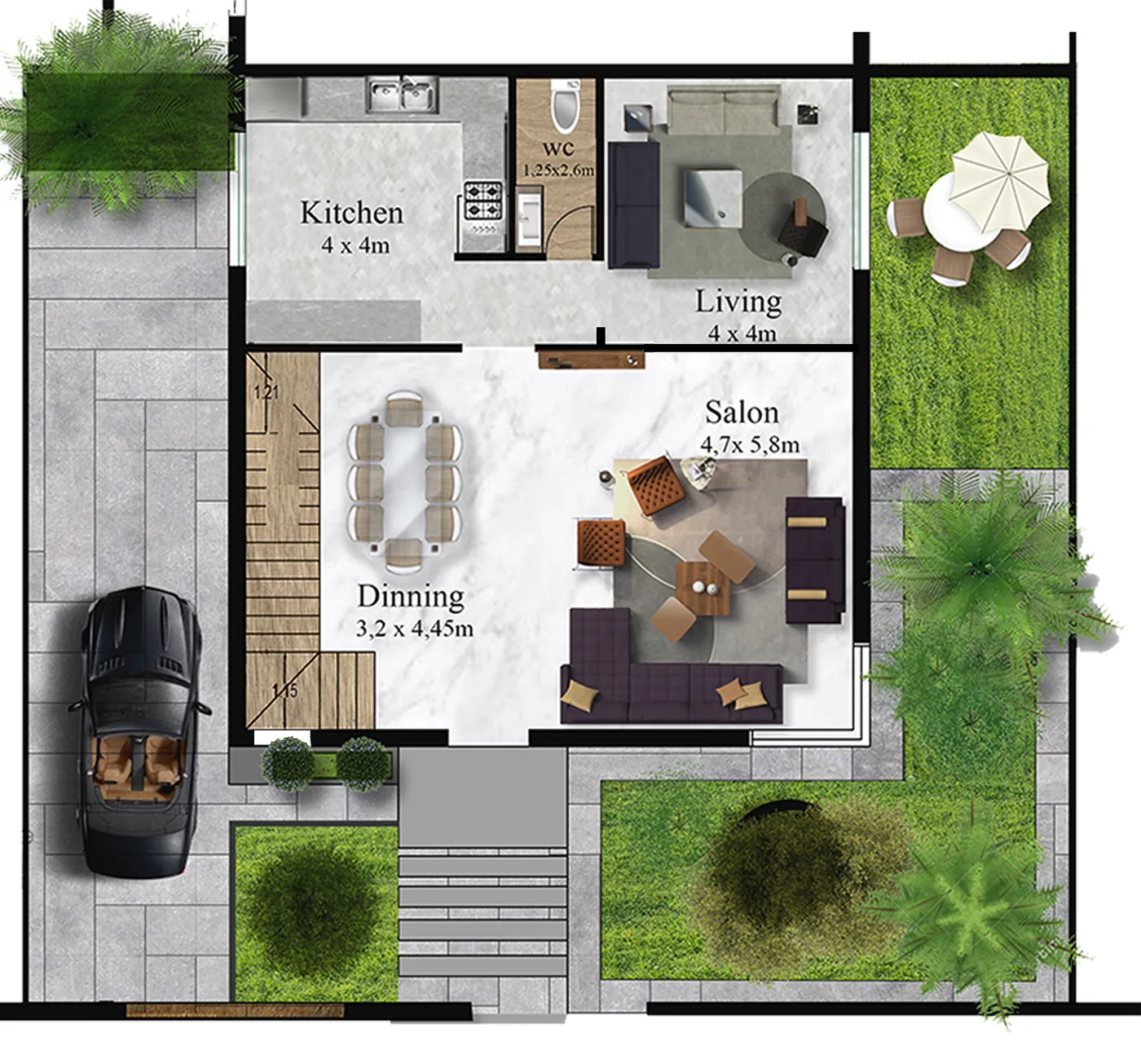 Villa 6: Ground floor