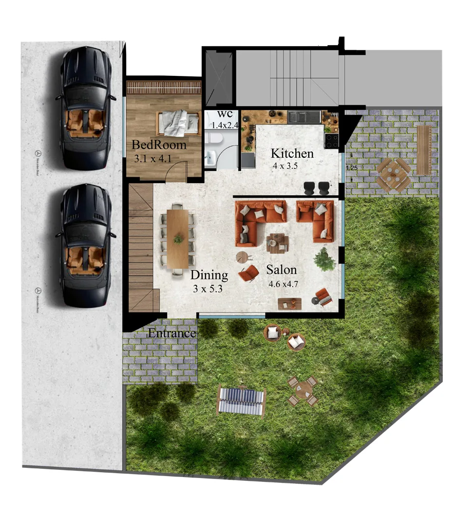 Duplex 2: Ground floor