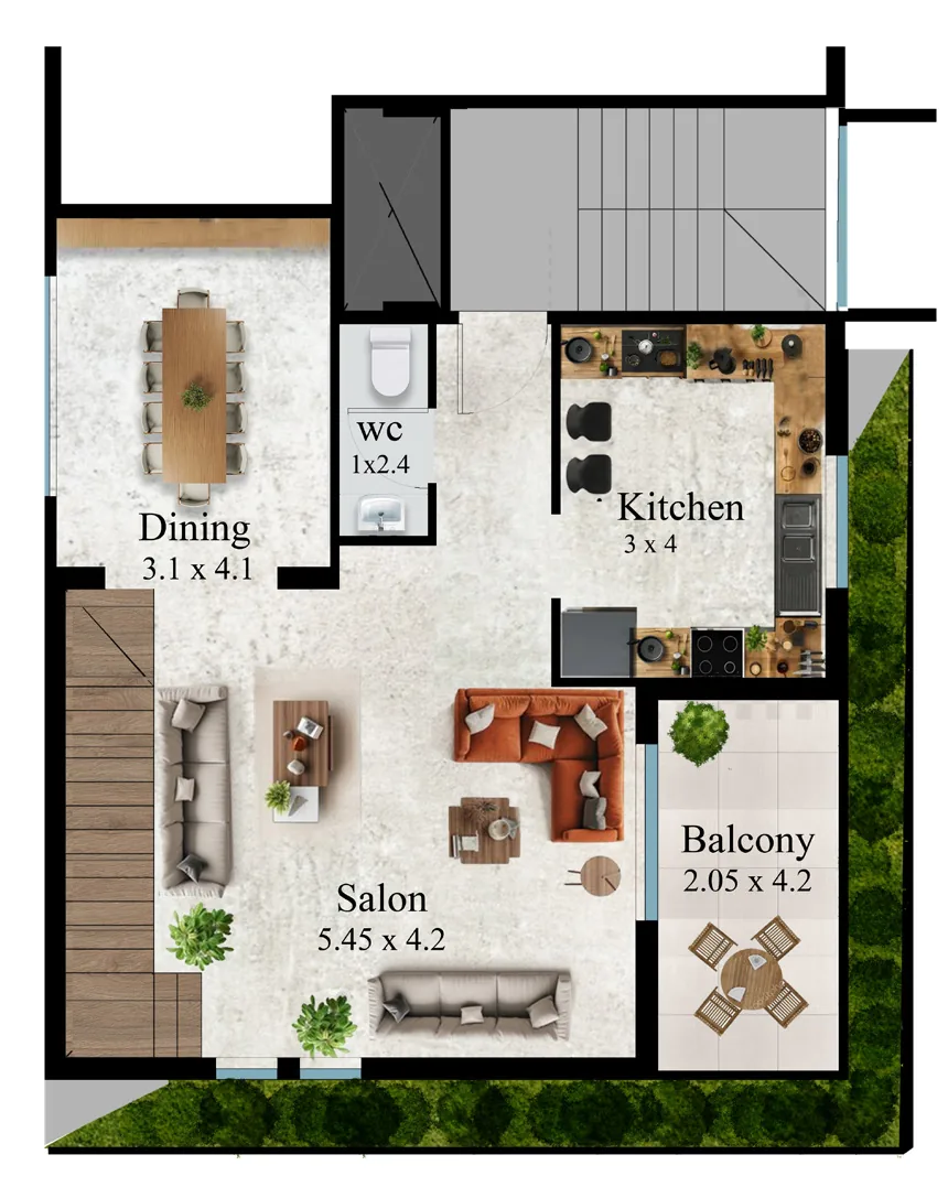 Duplex 5: First floor